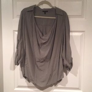Beautiful gray silk Eileen Fisher top